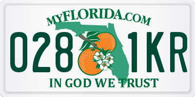FL license plate 0281KR