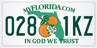 FL license plate 0281KZ