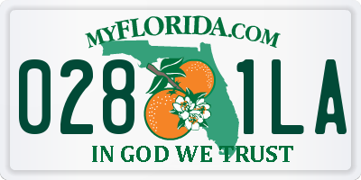 FL license plate 0281LA