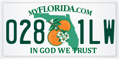 FL license plate 0281LW