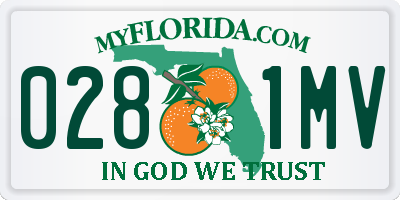 FL license plate 0281MV