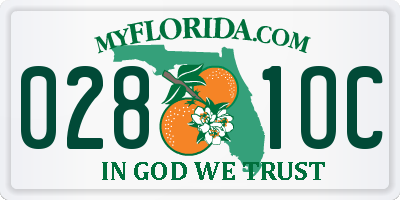 FL license plate 0281OC