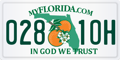 FL license plate 0281OH