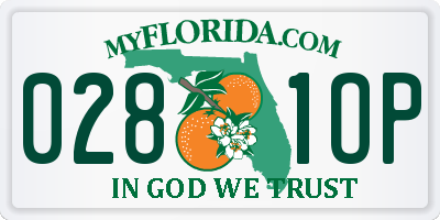FL license plate 0281OP