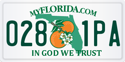FL license plate 0281PA