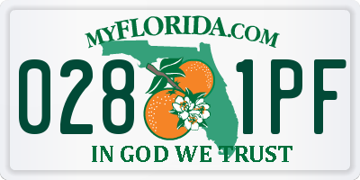 FL license plate 0281PF