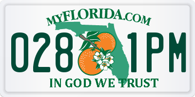 FL license plate 0281PM