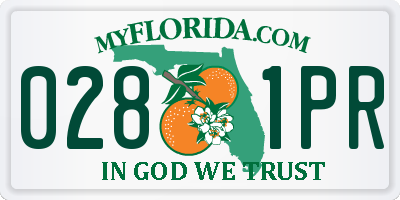 FL license plate 0281PR