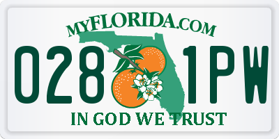 FL license plate 0281PW