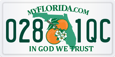 FL license plate 0281QC