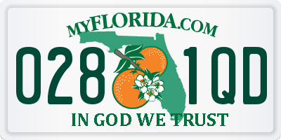 FL license plate 0281QD