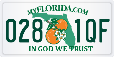 FL license plate 0281QF