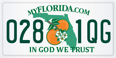 FL license plate 0281QG