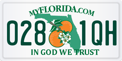 FL license plate 0281QH