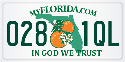 FL license plate 0281QL