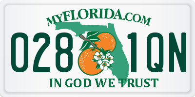 FL license plate 0281QN