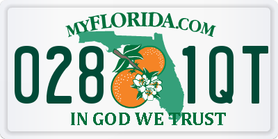 FL license plate 0281QT