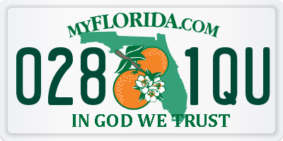 FL license plate 0281QU