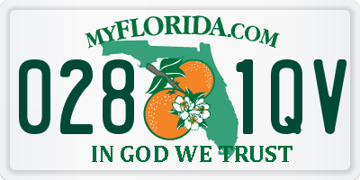 FL license plate 0281QV