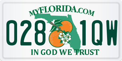 FL license plate 0281QW