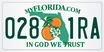FL license plate 0281RA