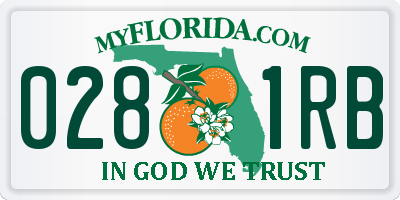FL license plate 0281RB