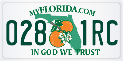 FL license plate 0281RC