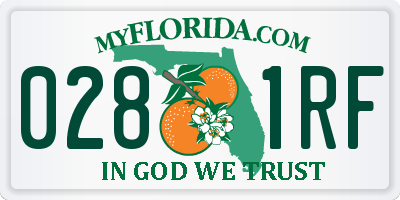 FL license plate 0281RF