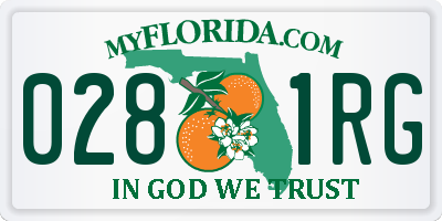 FL license plate 0281RG