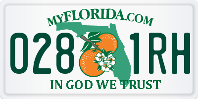 FL license plate 0281RH