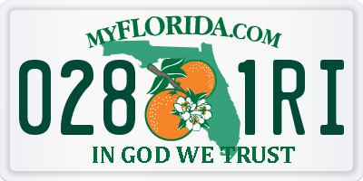 FL license plate 0281RI