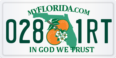 FL license plate 0281RT