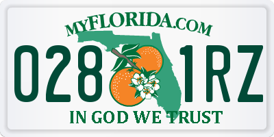 FL license plate 0281RZ
