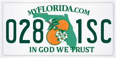 FL license plate 0281SC