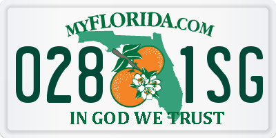 FL license plate 0281SG