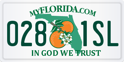 FL license plate 0281SL