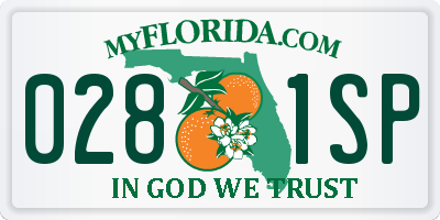 FL license plate 0281SP