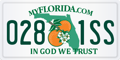 FL license plate 0281SS