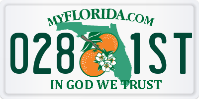FL license plate 0281ST