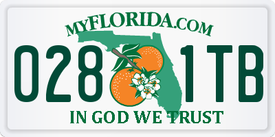 FL license plate 0281TB