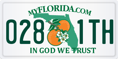 FL license plate 0281TH