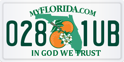 FL license plate 0281UB