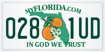 FL license plate 0281UD