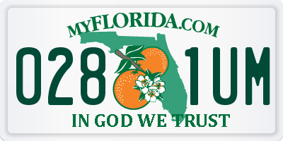 FL license plate 0281UM