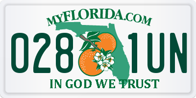 FL license plate 0281UN