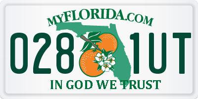 FL license plate 0281UT
