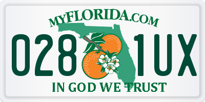 FL license plate 0281UX
