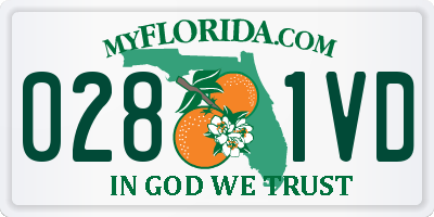 FL license plate 0281VD