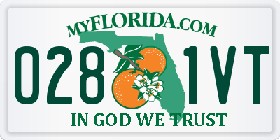 FL license plate 0281VT