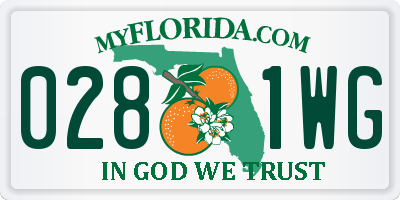 FL license plate 0281WG